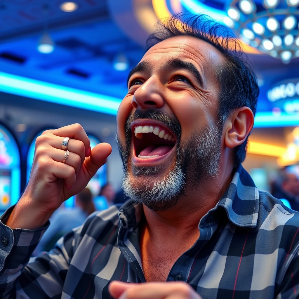 Carlos celebrando sua vitória no Bac Bo